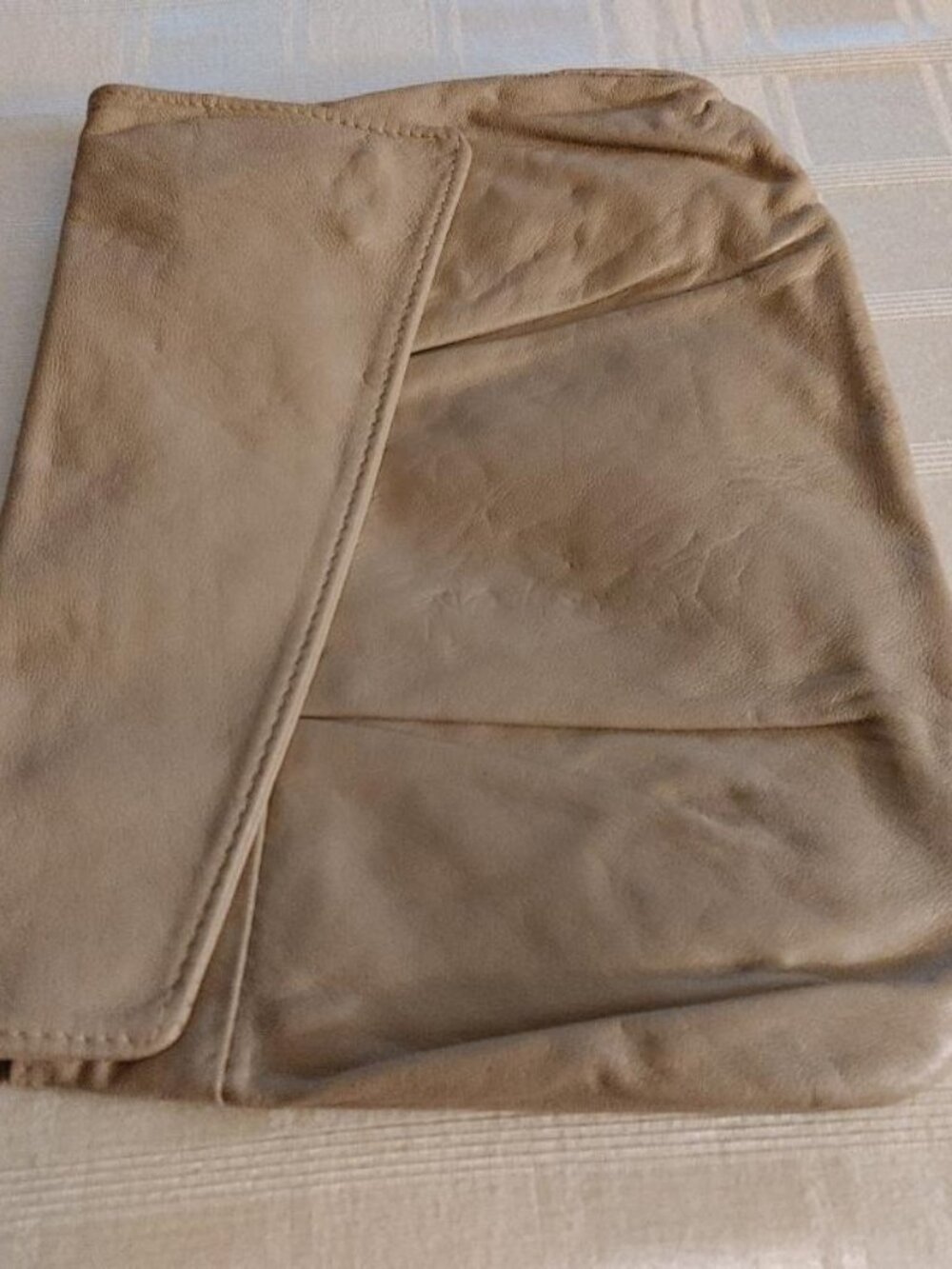 Vintage Italian Leather Tan Clutch Made for Macys